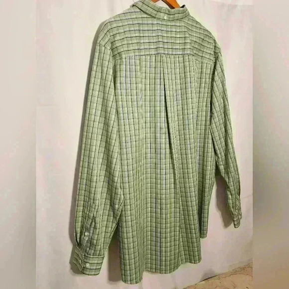 Duluth Mens Button-up 100% Cotton Light Green Collared Plaid Shirt Size 2XLT - Picture 3 of 7